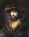 Bust of a Man Wearing a Large Brimmed Hat 
